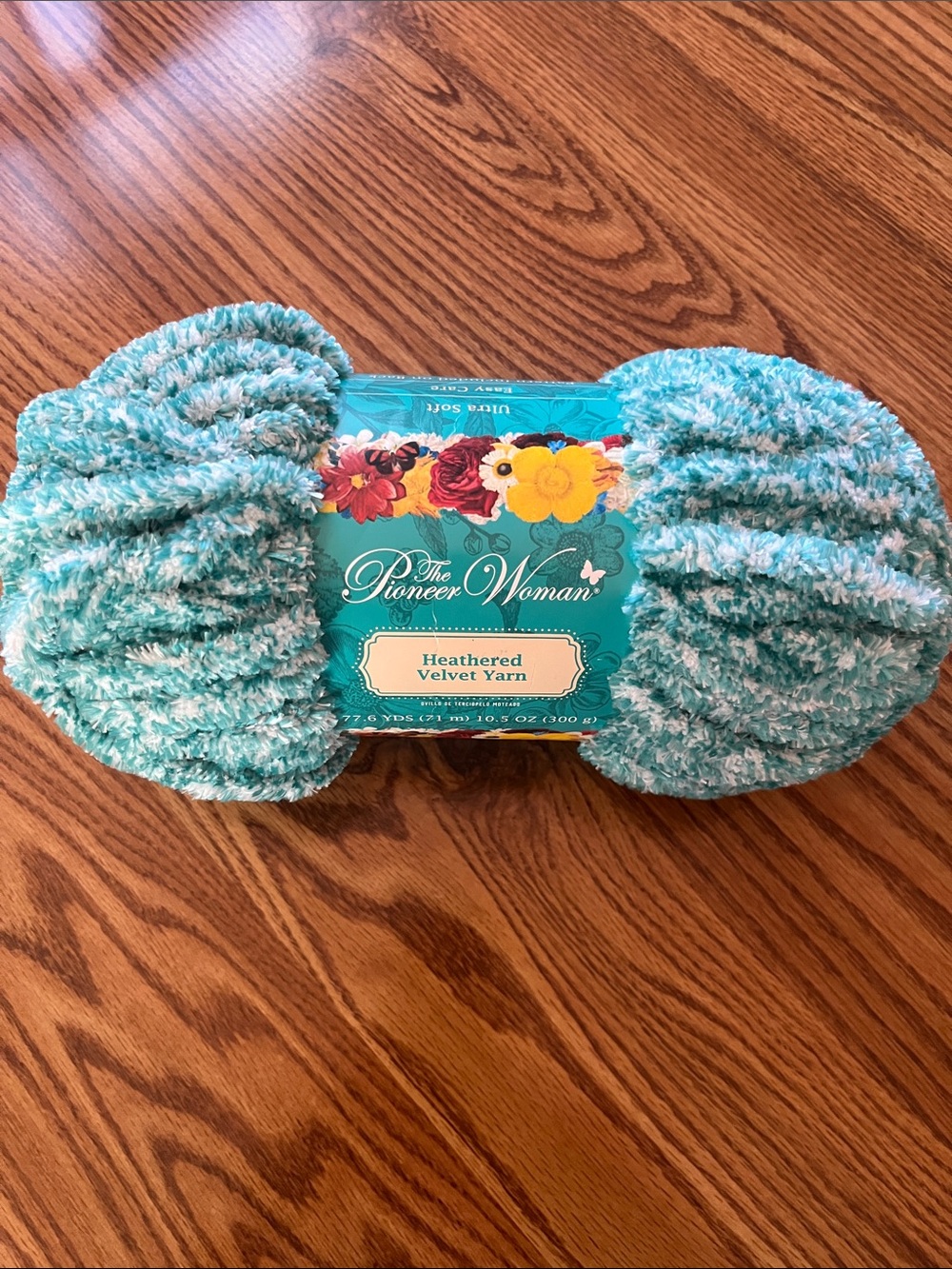 NWT, The Pioneer Women Heathered Velvet Yarn-Teal
